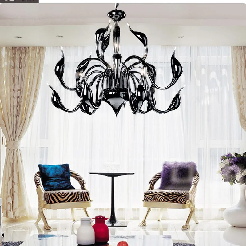 Hot Selling 9 Lights Fashion Swan Chandelier Modern Lamp/Light/Lighting Fixture Wholesale /Retail Red/White/Black/Silver/Gold | Освещение