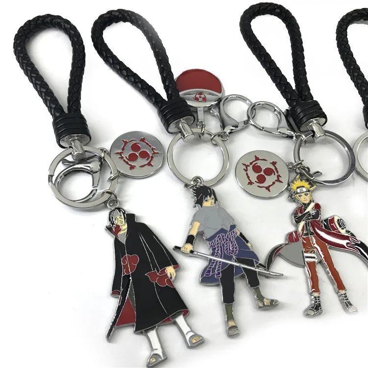 

Naruto Naruto Kakashi Storm Water Gate Keychain Kakashi Key Chains Write Wheel Eye Sasuke Alloy Key Ring Bag Jewelry Oendant