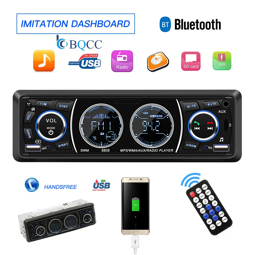Радио 1 Din Oto Teypleri, Автомобильный MP3-плеер, Авторадио, Bluetooth, fm-радио, автомобильное аудио, телефон, зарядка, стерео, AUX, авто радио, USB, TF