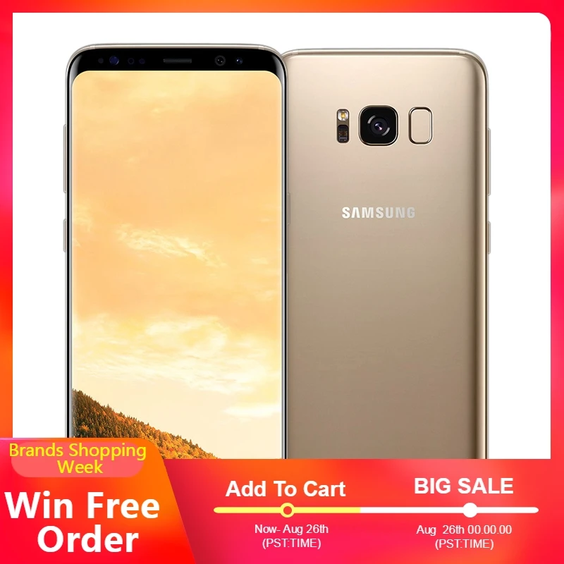 Samsung GALAXY S8 Plus + 4G LTE мобильные телефоны 6 2 &quotAndroid 7 0 Snapdragon 835 4 Гб ram 64 rom 2960x1440 12 МП