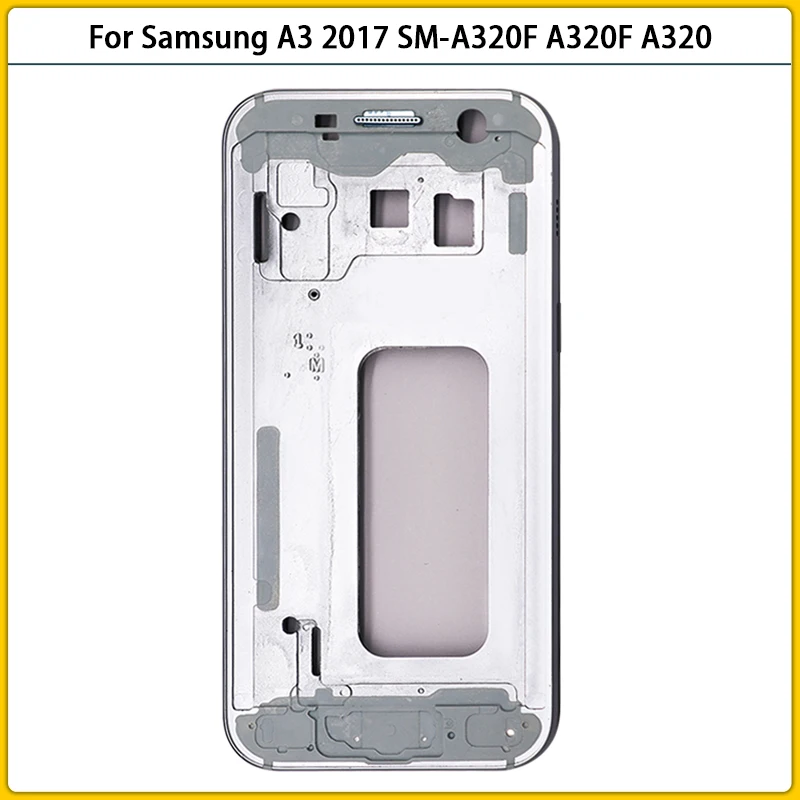 Новый A320 полный корпус для Samsung A3 2017 SM-A320F A320F средняя рамка корпуса ЖК-дисплей с