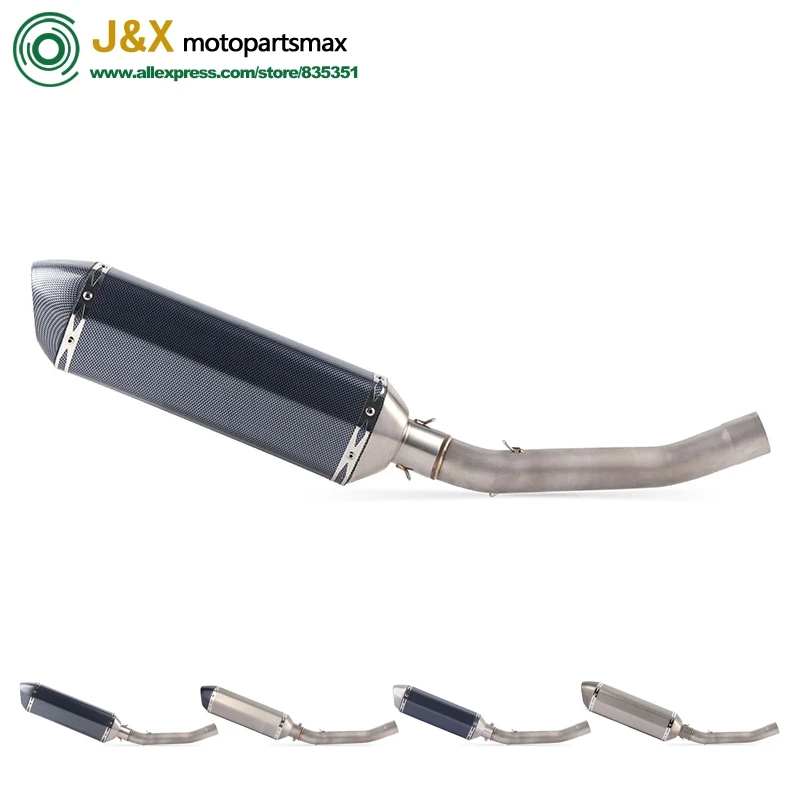 

Full System Slip On For kawasaki Z750 Z 750 Motorcycle Exhaust Muffler Escape Middle Link Mid Pipe