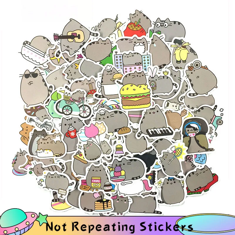 10/50pcs/lot Cute cartoon cat stickers doodle stickers For Laptop Skateboard Luggage Refrigerator Notebook Laptop Toy Sticker