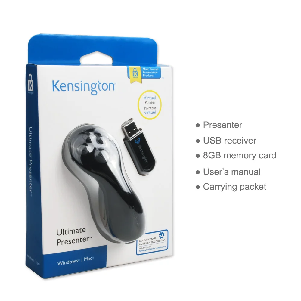 Беспроводная ультрасовременная Презентация Kensington с виртуальной указкой