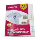 Хлопчатобумажная сублимационная бумага 8,26x11,7 дюйма, термоклейкая ткань, белая химическая футболка, теплопередающая бумага, легкая бумага