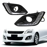 1 pair left right led drl car daytime running lights headlights fog lamps auto accessories for suzuki swift 2014 2015 2016