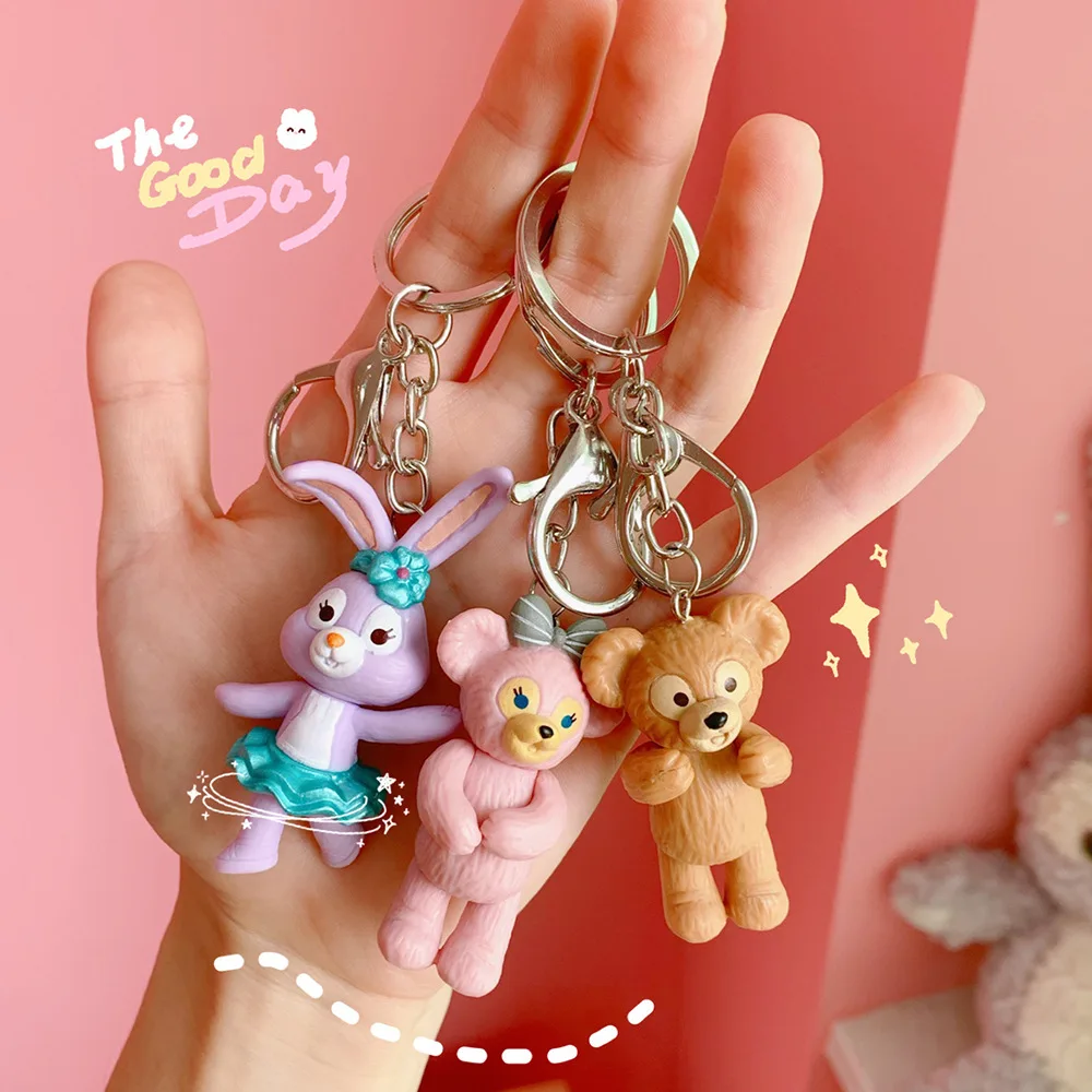

Cute Dufy Doll Bear Rabbit Bag Pendant Accessories Keychain 3Kinds GJ118 TY01
