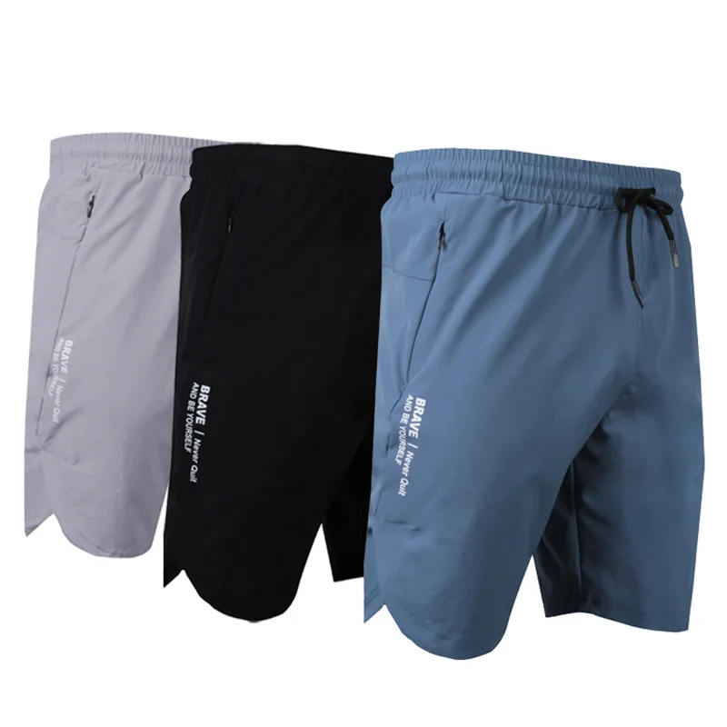 

Men Running Shorts with zipper pocket 2021 Summer comfort Quick Dry Fitness Bodybuilding Gym Sport Training Short Half Pants