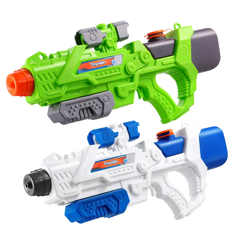 

Toyvian 2pcs Water Guns for Kids Shooting to 6-9m Long Range Super Squirt Guns 560CC Water for Summer Swimming Pool Beach Sand