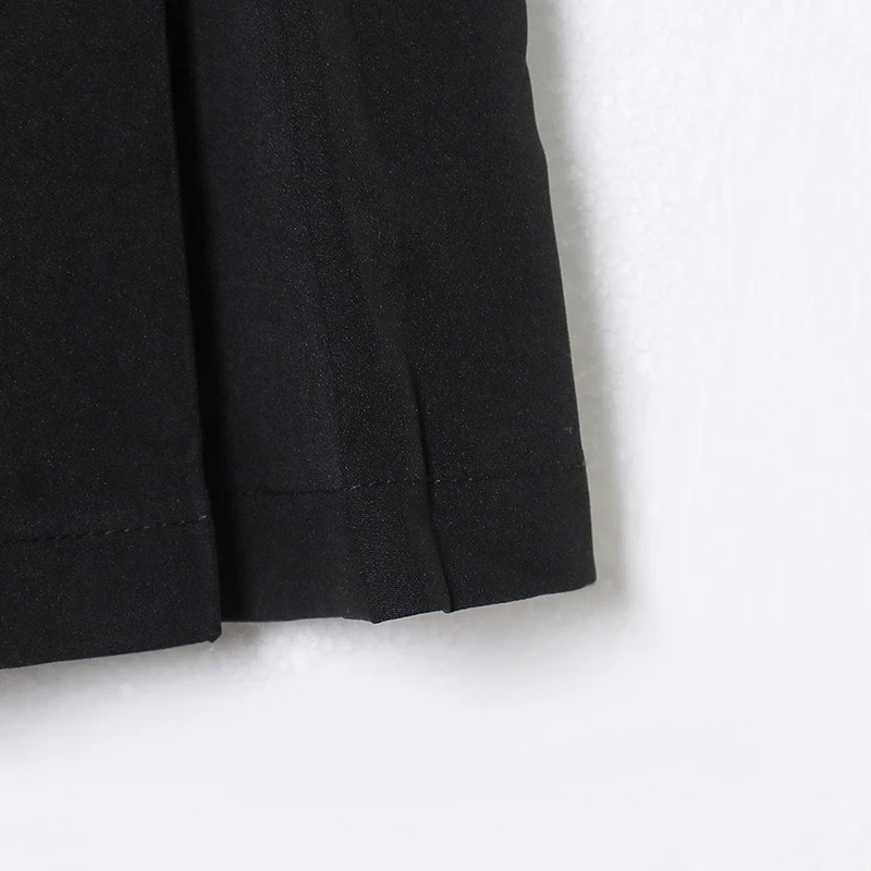 

SISPELL Patchwork Bowknot Dresses For Female Lapel Collar Short Sleeve High Waist Slimming Hit Color Women's Casual Dress 2021