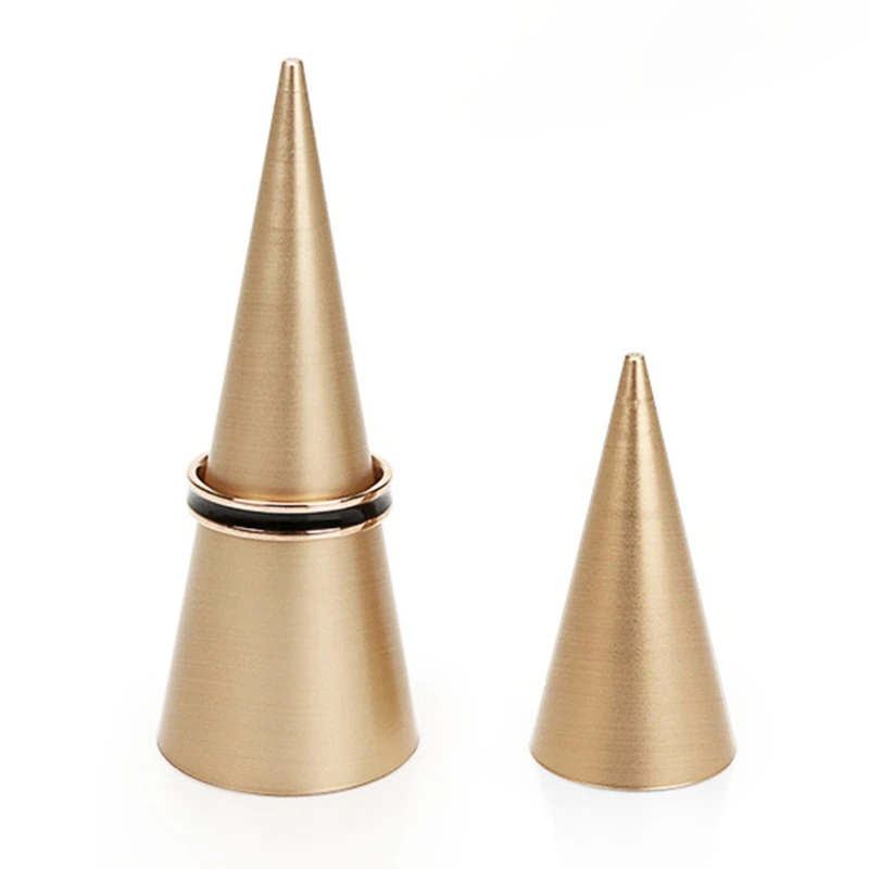 

2021 New Metal Cone Rings Holder Finger Ring Storage Rack Jewelry Display Stand Organizer
