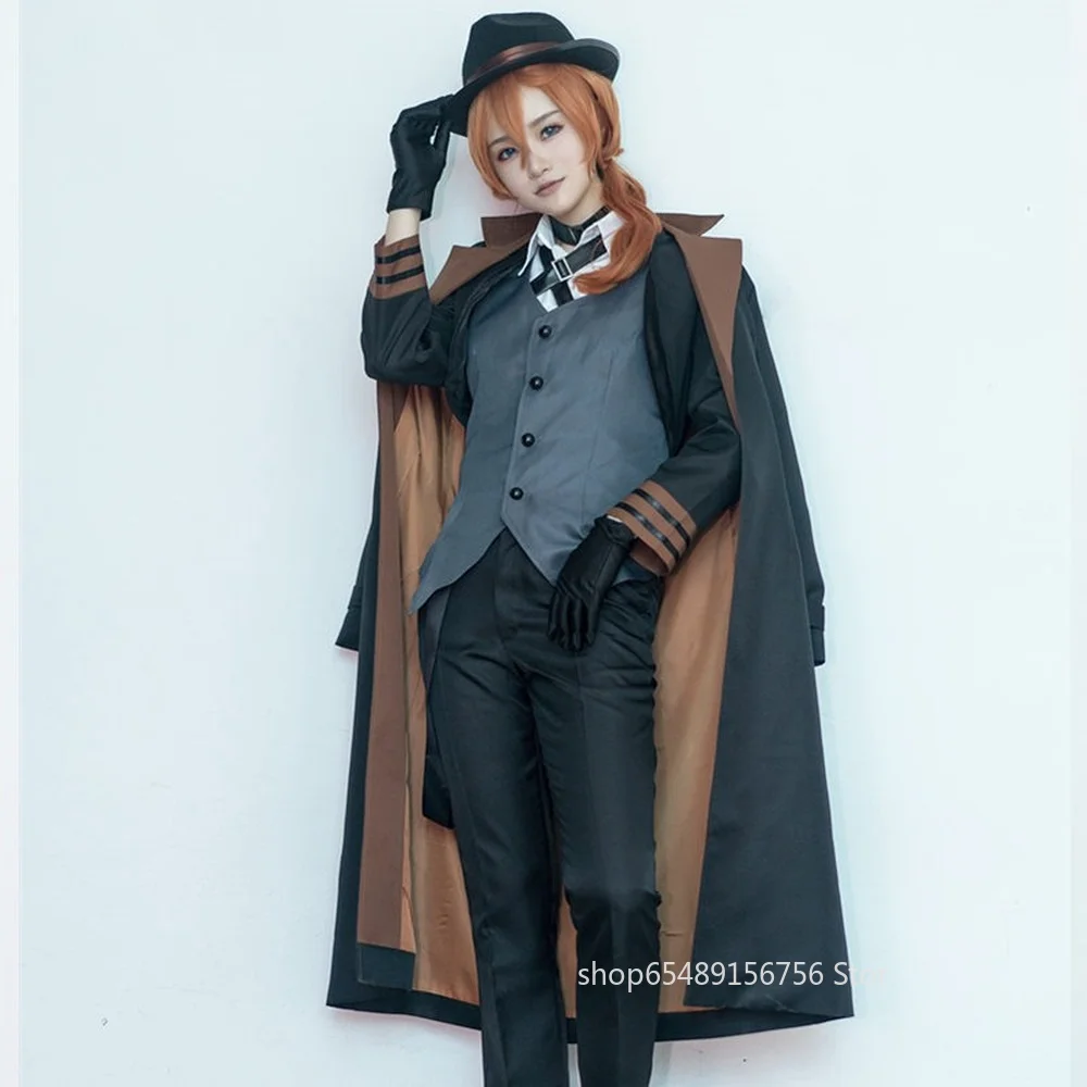 Костюм для косплея аниме чуя накахара бродячие псы костюм порта мафии униформа