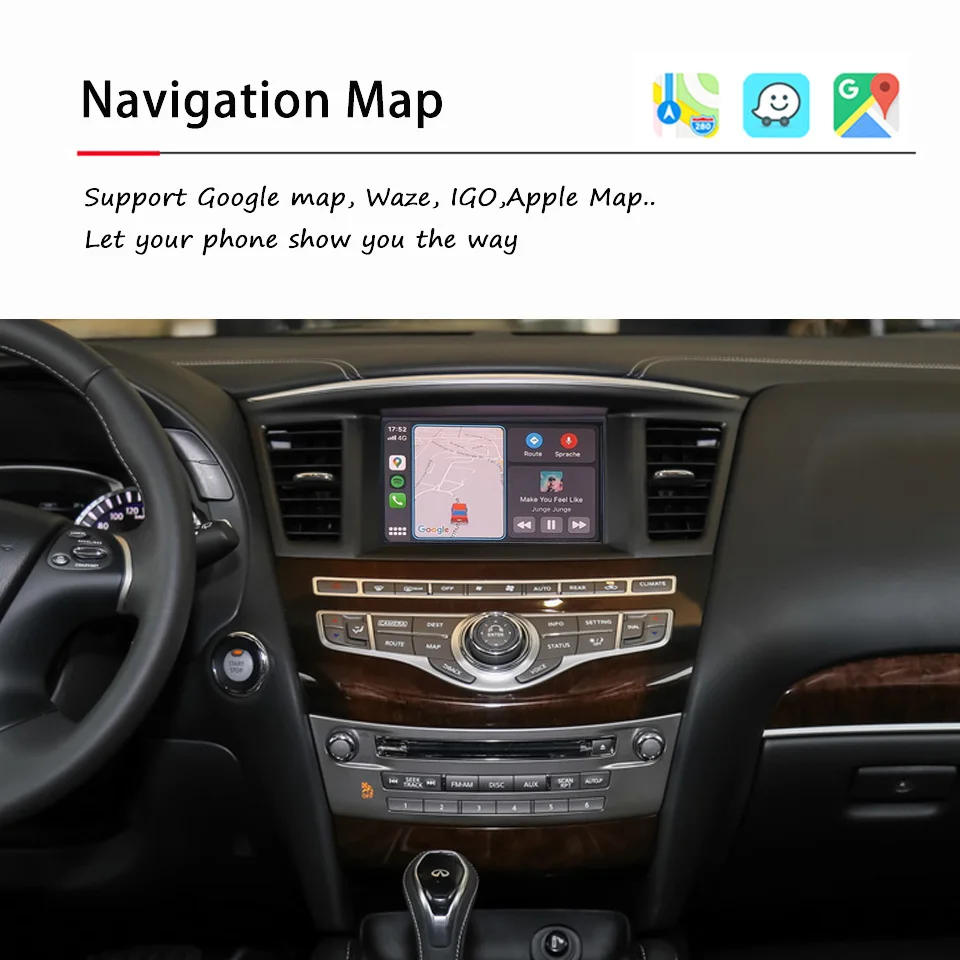 Автомобильный беспроводной CarPlay AZTON для Infiniti QX60 QX70 один экран 2015-2020 Android