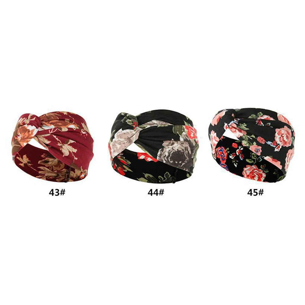 

Band Elastic Women 3pcs Wrap Accessories Fashion Floal Vintage Hair Fabric Headpiece Bohemia Boho Criss Cross