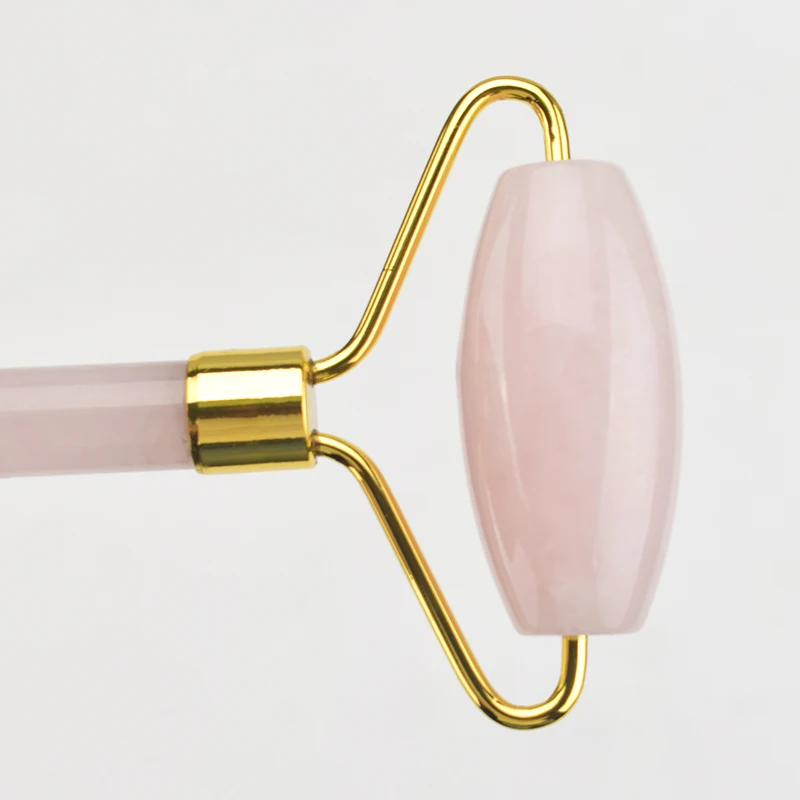 1 шт. 2 головки Нефритовый роликовый массажер для лица тонкий гладкий кварцевый