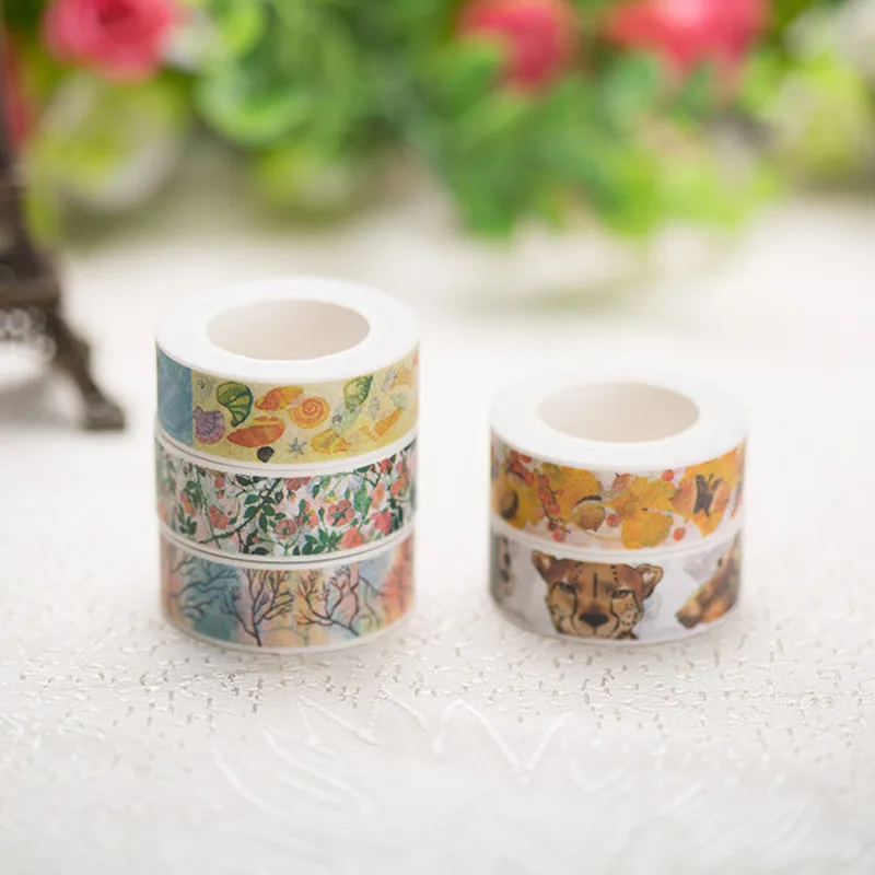 

1 Pcs Washi Tape Scrapbooking DIY Decor Journal Korean Tape Cute Pattern Planner Masking Tape Paper Diary Stationery Supplies
