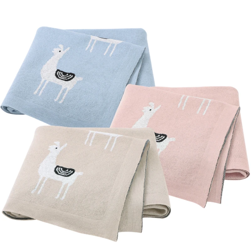 Infantil детское Пеленальное Одеяло, детское одеяло, очень мягкое одеяло для новорожденных, коляска, спальные Чехлы, мультяшный альпака, 100% хлоп...