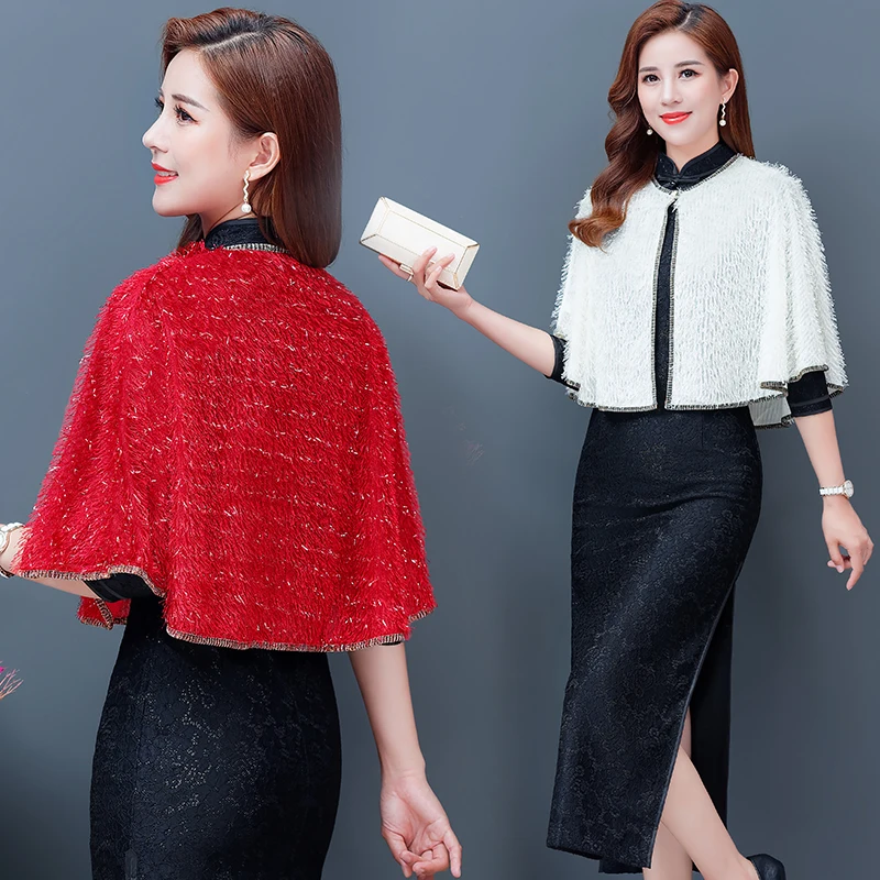 Женская накидка из искусственного меха осенняя флисовая размеры до XXXL |