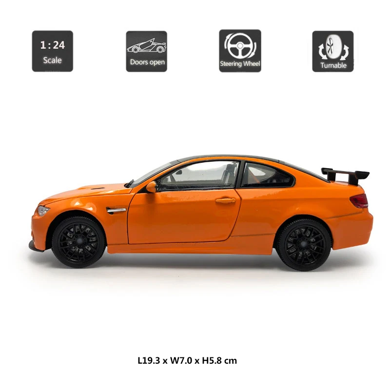 Моделирование HOMMAT 1:24 M3 GTS Спортивная модель автомобиля игрушка апельсин сплав