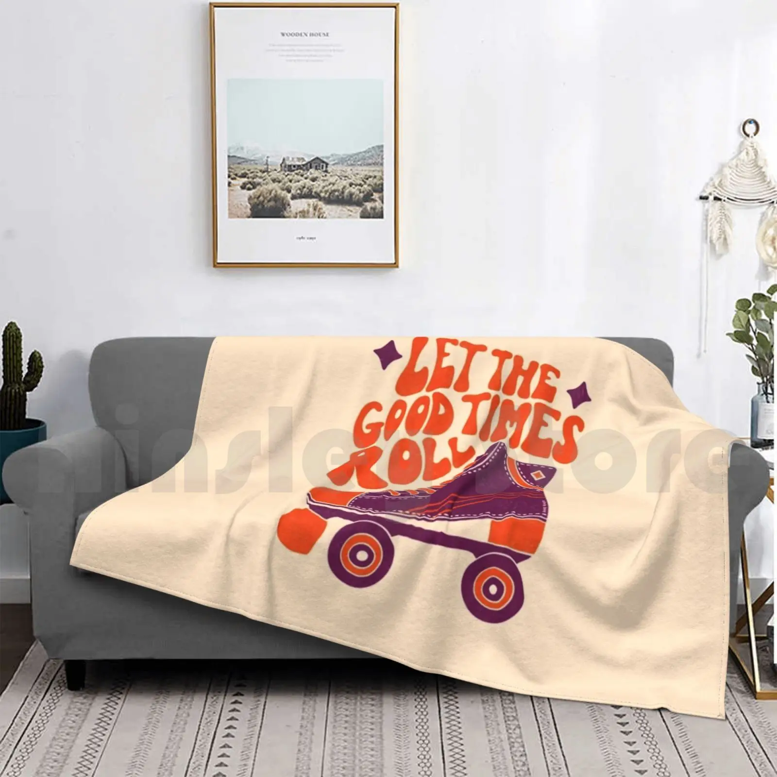 

Let The Good Times Roll Blanket Fashion Custom Let The Good Times Roll Rollerskate Roller Skate Skate Skating