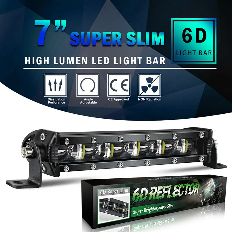 

8inch 480W LED Work Light Bar Flood Spot Beam Offroad 4WD SUV Driving Fog Lamp