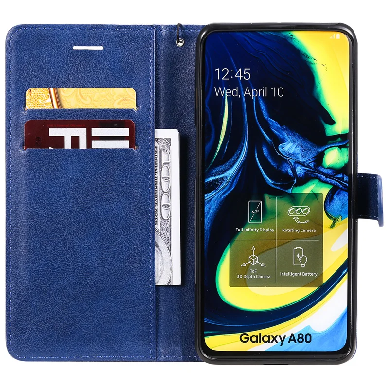 Чехол-книжка из искусственной кожи для Samsung Galaxy A80 чехол задней панели смартфона