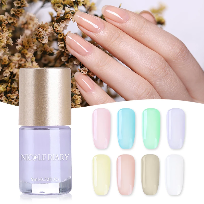 NICOLE DIARY 9ml Nail Polish Jelly Metallic Thermal Shiny Flakies Sequins Art Varnish | Красота и здоровье
