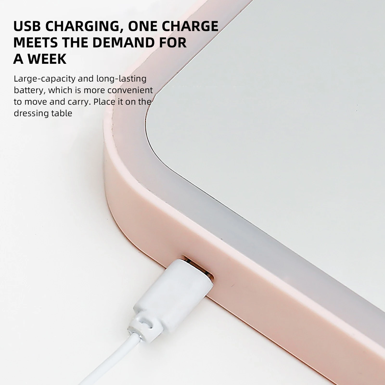 Складное зеркало для макияжа со светодиодной подсветкой и Usb-зарядкой | Красота