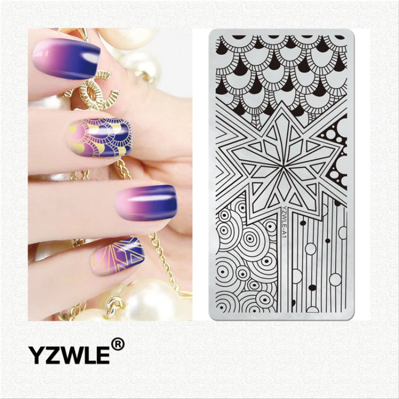 

Stainless Steel Nail Art DIY Printing Nail Art Templates Stamping Plate Design Lace Stamp Templates Plates Image Nail Stamping