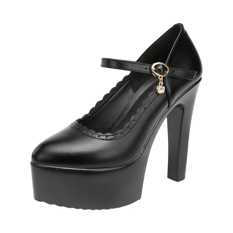 

Туфли-лодочки женские на платформе и квадратном каблуке, 32-43