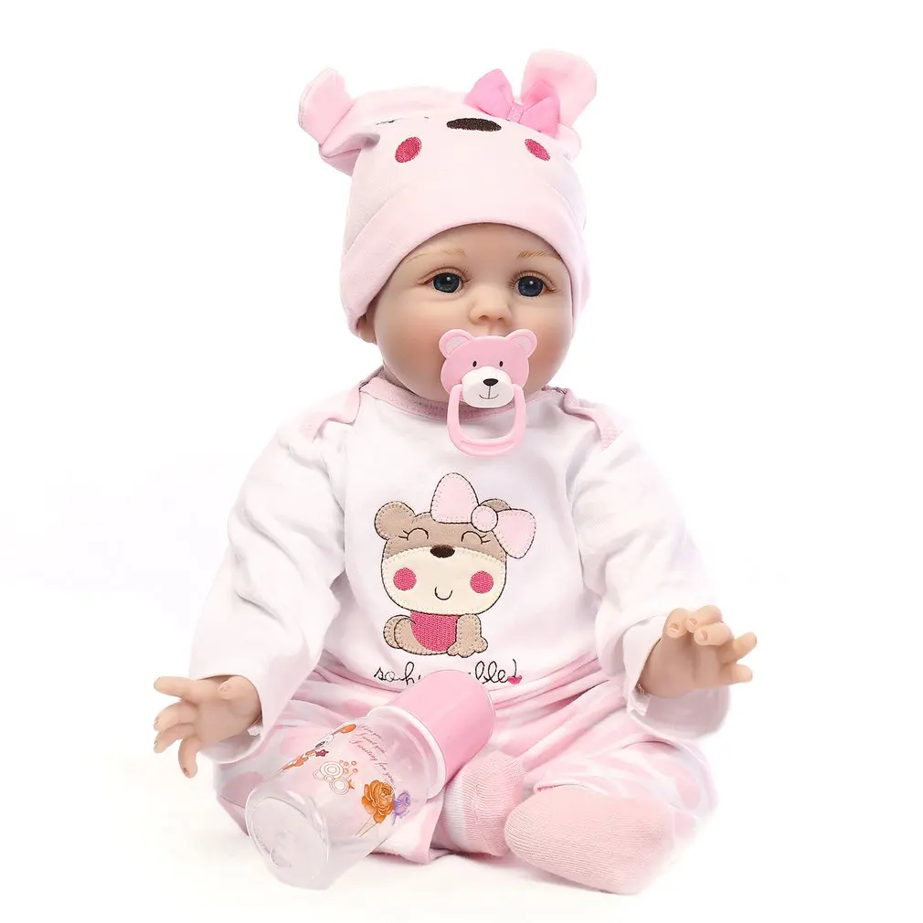55 см Силиконовые Reborn Baby Doll игрушки Реалистичные мягкие Reborn Baby Doll ручной работы Bebes Reborn куклы дети подарок на день рождения