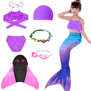 mermaid costumes kids swimsuit bikini flipper mermaid tails swimsuit mermaid shorts top for swimming mermaid tail costumes free global shipping