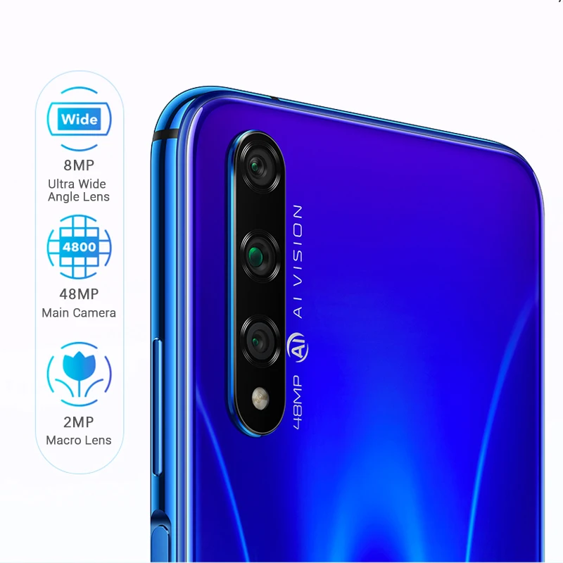 В наличии Honor 20 S 6GB 128GB 8GB 48MP камера заднего вида Kirin 810 Восьмиядерный 6 26 &quot2340 × 1080 FHD