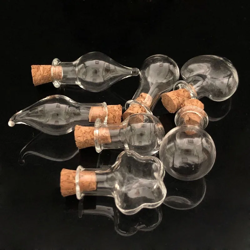 50 шт. мини прозрачные стеклянные пустые банки для образцов бутылки желаний