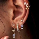 Женские серьги-подвески с бриллиантами, в виде бабочки