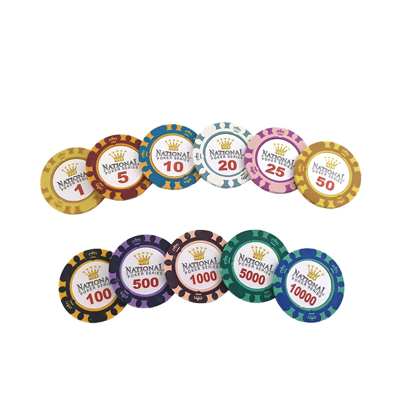 Новинка 1 шт. 14 г покерные чипсы Корона глина монета Бакара Техасский Холдем