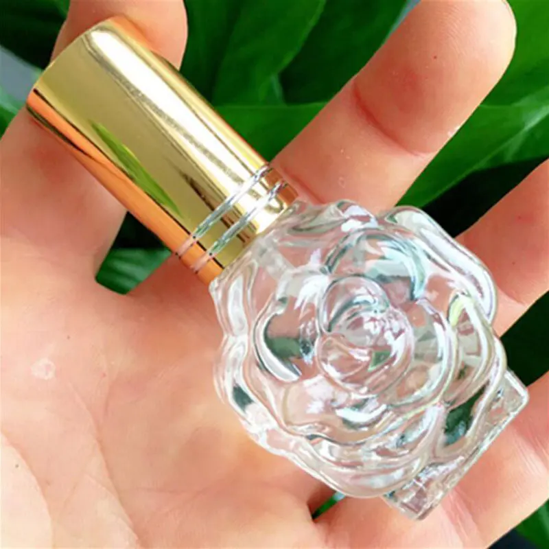 

Spray Bottle Atomizer Portable Travel Vial Fine Mist Spray Glass Bottle 10ml Empty Refillable Fashion Rose Bottle 25pcs/lot