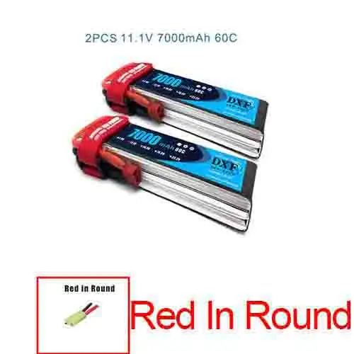 3S7000SoftCase-Red 2 шт. DXF 2S 3S 4S 7,4 V 11,1 V 14,8 V 7000 мА/ч, 60C Lipo Батарея RC Запчасти жесткий чехол деканов/T для TRX 4 Багги автомобилей Самолет лодка - Цвет: 3S7000SoftCase-Red