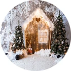 Круглый круглый фон рождественское событие детский душ фон с новым годом детский день рождения Декор крышка стола YY-607