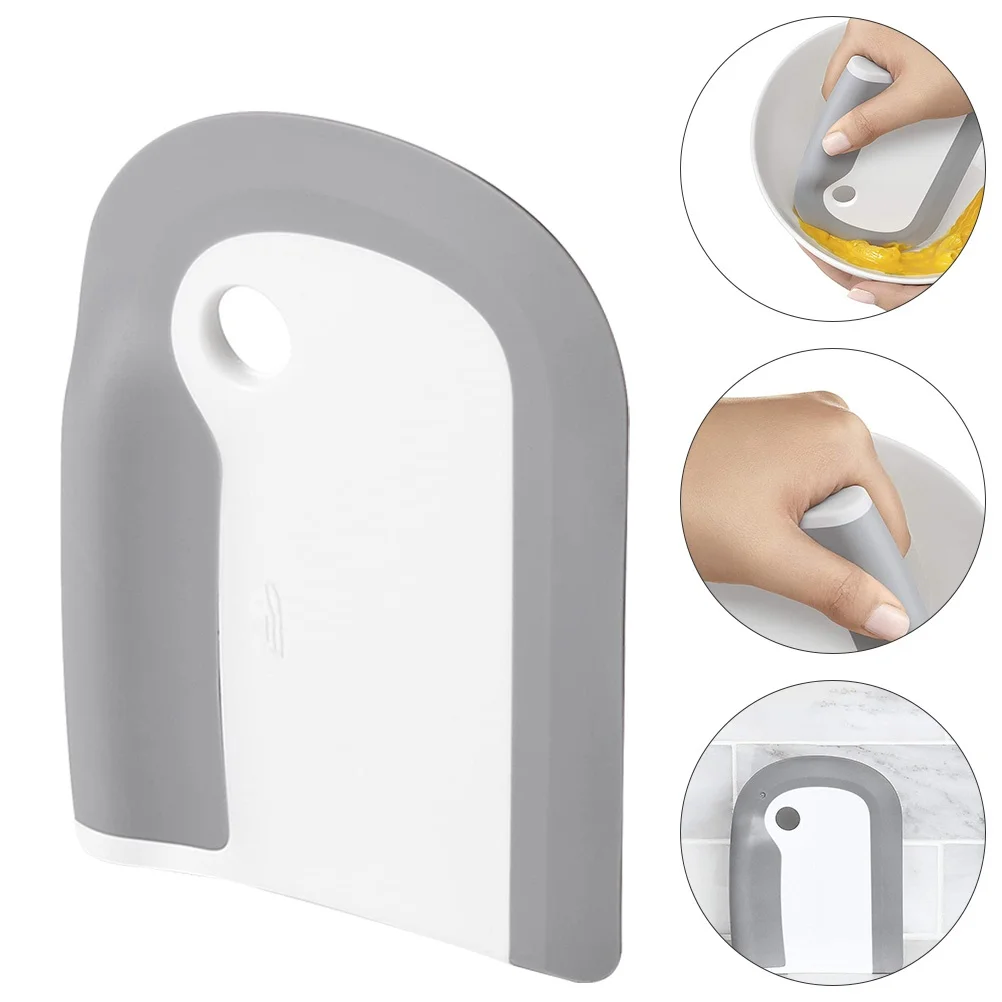 

1PC Multi-function Oil Scraper Kitchen Bathroom Stove Dirt Decontamination Scraper Cake Baking Tool Oil Plate Scraper