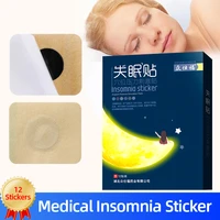 12pieces improve insomnia pain relief patch relief stress anxiety massage plaster soothe mood body relax medical sleep sticker