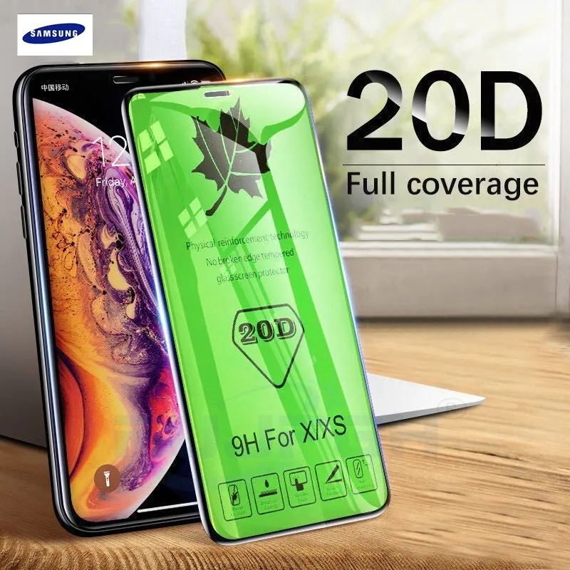 20D полностью закрывающее покрытие с изогнутыми краями стекла Samsung Galaxy A8s A21 A21s A31 A41