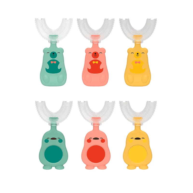 Детская зубная щетка U-образной формы для тщательного очищения зубов на 360 ° детей