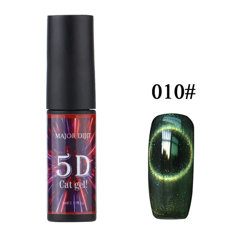 5D Cat Eye Nail Gel 5ml Magnetic 12Color Soak Off UV Gel Lacquers Starry Sky Jade Effect Varnish Nail Art Decor
