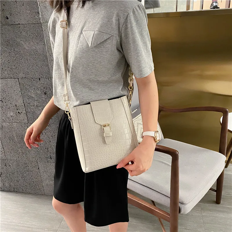 2020 модная женская сумочка с крокодиловым узором кожаные дамские сумочки