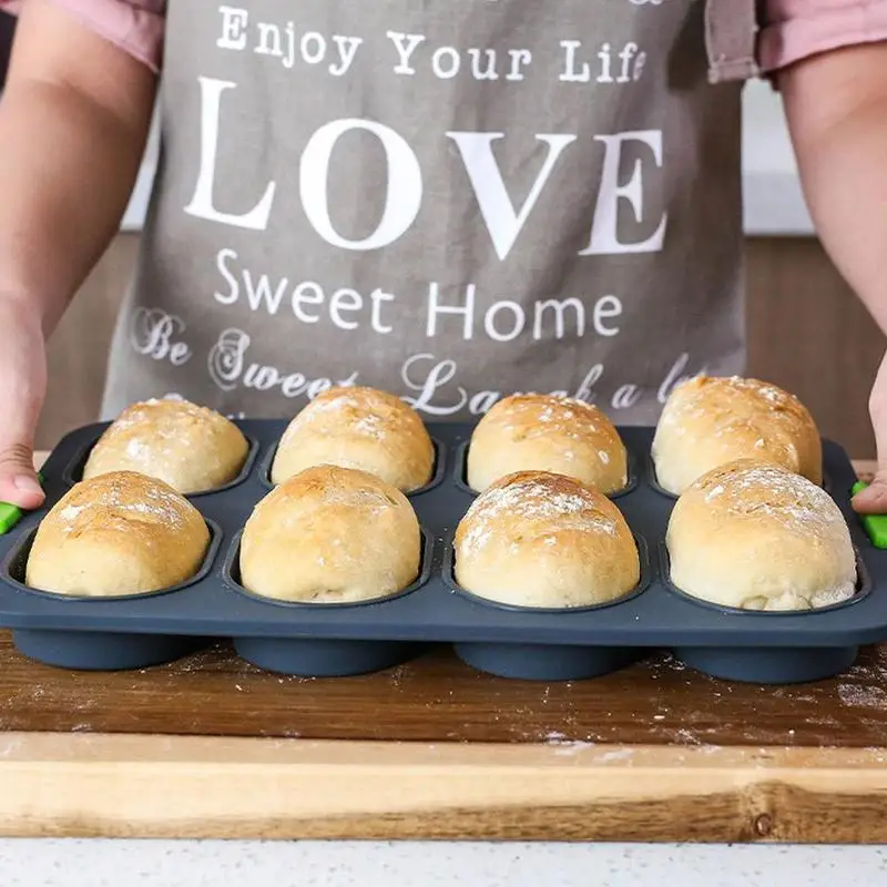

8 Grids Non Stick Bread Mold Baguette Mould DIY Mini Baker Tray Oval Silicone Gadget Tools Pan Baking Cake For Kitchen Bake Z6D2