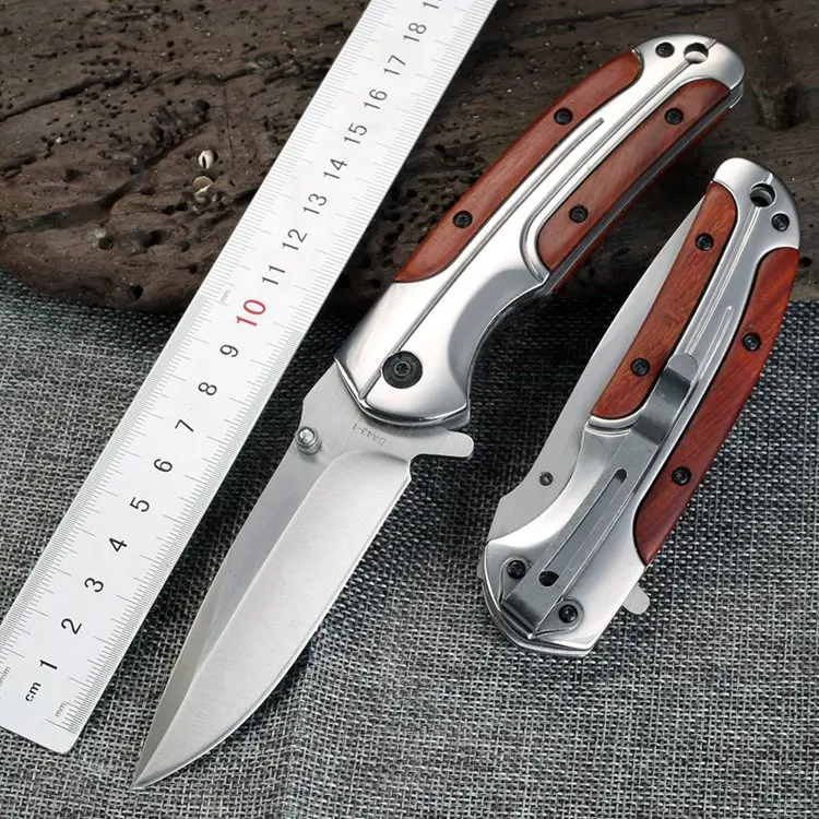 

8.5" Folding Blade Knives Hunting Outdoor Tools Utility Knife Survive Knives 440C Titanium Fruit Portable Knife Pocket Knife