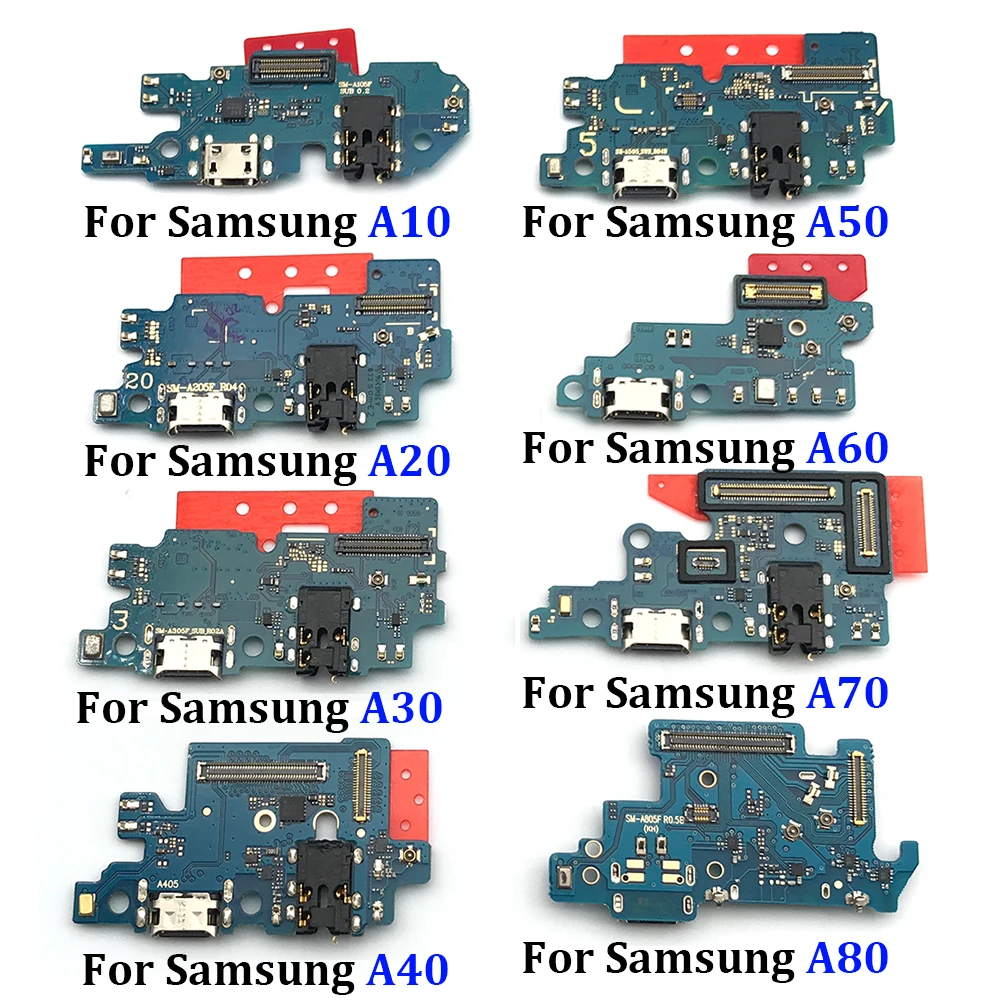 USB Charger Port Connector Board Flex Cable For Samsung A80 A70 A60 A50 A40 A30 A20 A10 A202F A7 A9 2018 A750 A920 A10s A20s | Мобильные