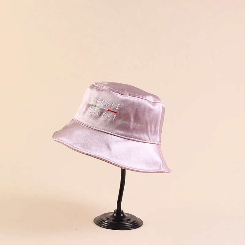 

Letter Embroidery Fisherman Hat Mercerized Cotton Casual Wild Basin Hat Young Student Sun Visor Men and Women Bucket Hat