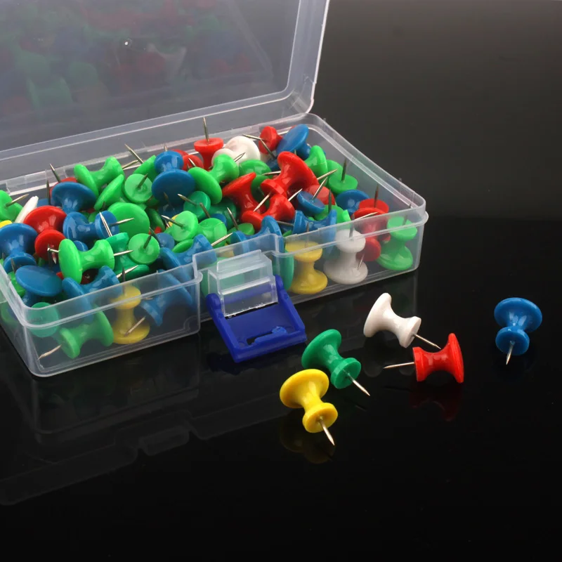 100 шт. цветные штифты большого размера для карты рисования alfinete китайские